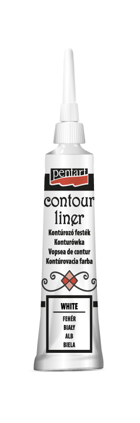 Pentart Contour Liner - White 20ml