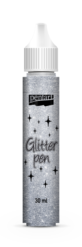 Pentart Glitter Pen - Silver 30ml