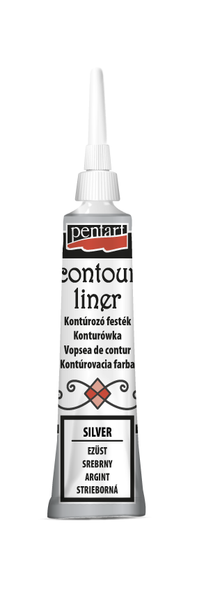 Pentart Contour Liner - Silver 20ml