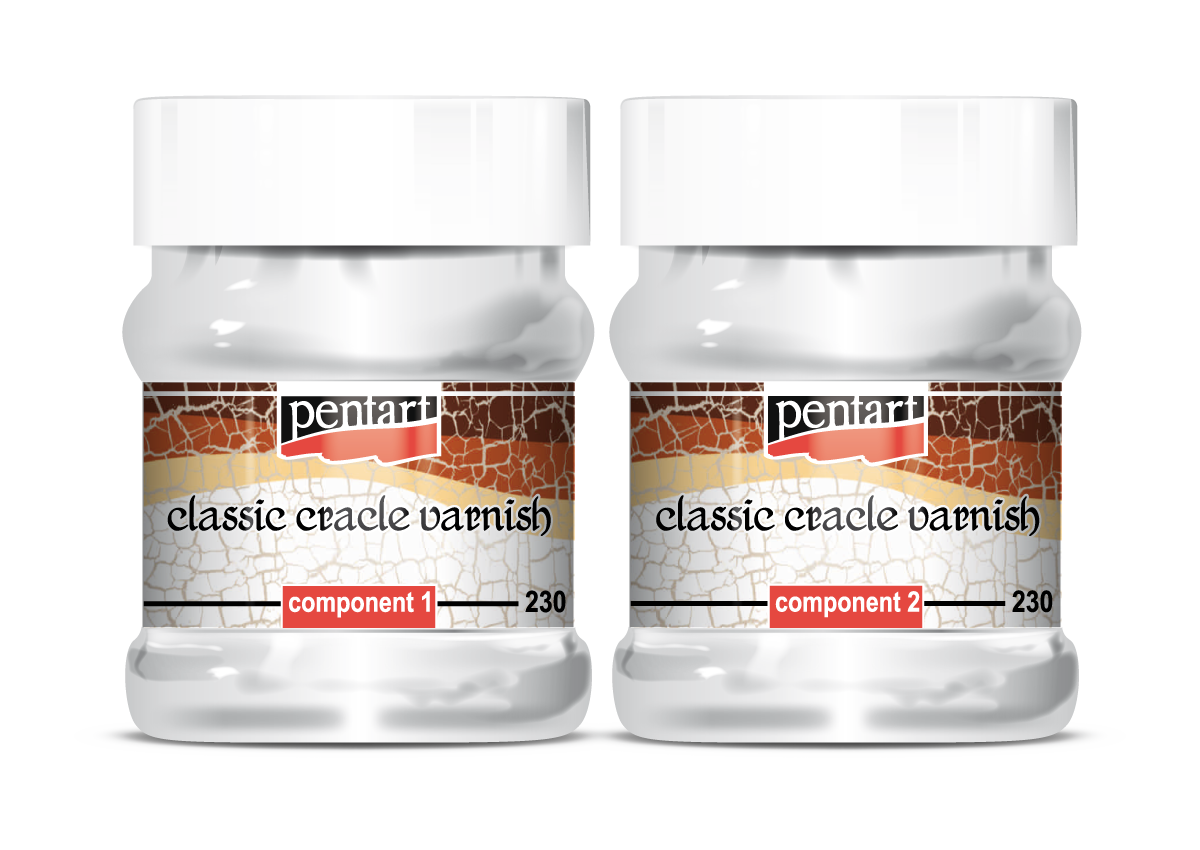 Pentart Classic Crackle Varnish - 2 part, 230ml