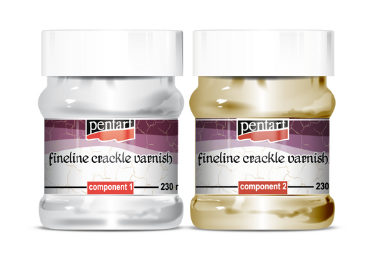 Pentart Fineline Crackle Varnish - 2 part, 230ml