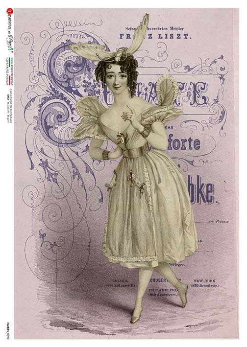 Paper Designs Decoupage Rice Paper Vintage Fairy 0090