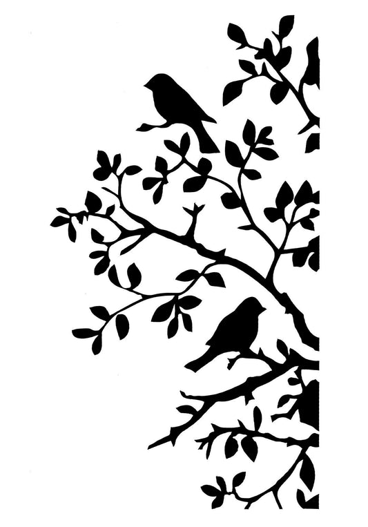 Posh Chalk Posh Birds & Bendy Branches Stencil
